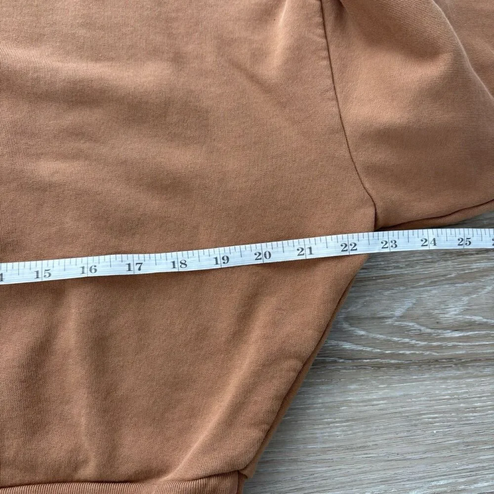 Reformation Sweatshirt Womens Size Medium Brown Cropped Pullover Long Sleeve - Picture 4 of 5